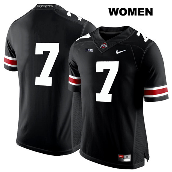 Ohio State Buckeyes Women's Dwayne Haskins #7 White Number Black Authentic Nike No Name College NCAA Stitched Football Jersey IT19X74BB